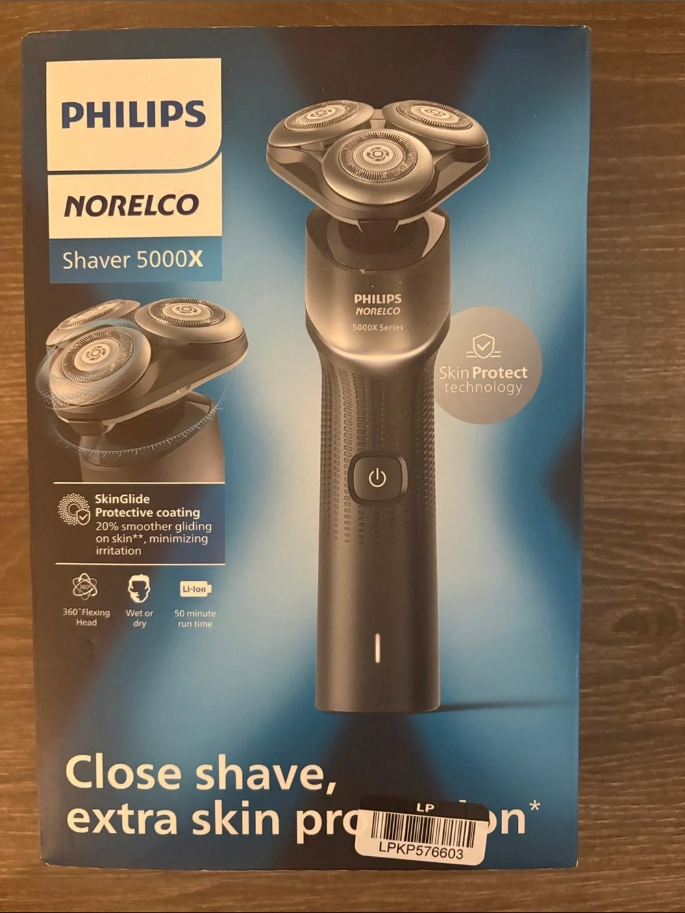 New Sealed Philips Norelco Shaver 5000X Skin Protect Black Wet Dry SkinGlide